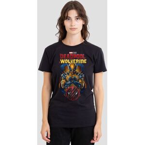 Marvel Women's Deadpool Wolverine Wolverine Torn Frame T-Shirt, Black Size: Small Black S Marvel Women's Deadpool Wolverine Wolverine Torn Frame T-Shirt, Black Size: Small Black S