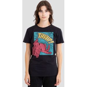 Marvel Women's SpiderMan Thwip Panel T-Shirt, Black Size: XL Black XL Marvel Women's SpiderMan Thwip Panel T-Shirt, Black Size: XL Black XL