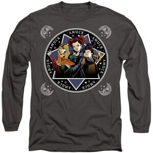 Disney Hocus Pocus Sanderson Sisters Amuck, Amuck, Amuck Long Sleeve T-Shirt, Charcoal Size: XL Charcoal XL Disney Hocus Pocus Sanderson Sisters Amuck, Amuck, Amuck Long Sleeve T-Shirt, Charcoal Size: XL Charcoal XL