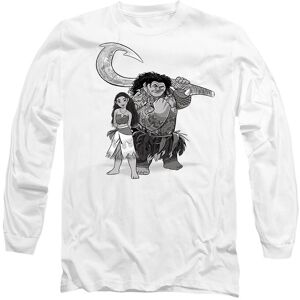 Disney Moana Maui Moana Sketch Long Sleeve T-Shirt, White Size: Small White S Disney Moana Maui Moana Sketch Long Sleeve T-Shirt, White Size: Small White S