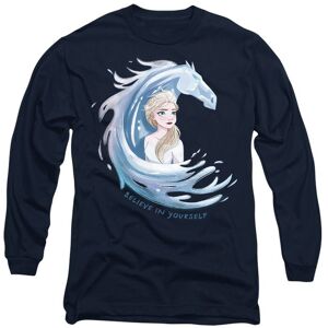 Disney Frozen Believe In Yourself Elsa & Nokk, The Water Spirit Long Sleeve T-Shirt, Navy Size: Large Navy L Disney Frozen Believe In Yourself Elsa & Nokk, The Water Spirit Long Sleeve T-Shirt, Navy Size: Large Navy L