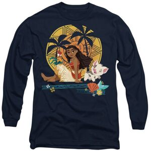 Disney Moana Sitting Sunset Long Sleeve T-Shirt, Navy Size: Small Navy S Disney Moana Sitting Sunset Long Sleeve T-Shirt, Navy Size: Small Navy S