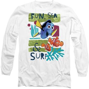 Disney Finding Nemo Fun, Sea, Surf Long Sleeve T-Shirt, White Size: Medium White M Disney Finding Nemo Fun, Sea, Surf Long Sleeve T-Shirt, White Size: Medium White M