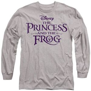 Disney The Princess & The Frog Logo Long Sleeve T-Shirt, Athletic Heather in Light Grey Size: Small Light Grey S Disney The Princess & The Frog Logo Long Sleeve T-Shirt, Athletic Heather in Light Grey Size: Small Light Grey S