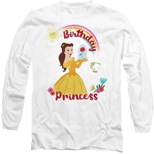 Disney Beauty & the Beast Birthday Princess With Belle & Chip Long Sleeve T-Shirt, White Size: Medium White M Disney Beauty & the Beast Birthday Princess With Belle & Chip Long Sleeve T-Shirt, White Size: Medium White M