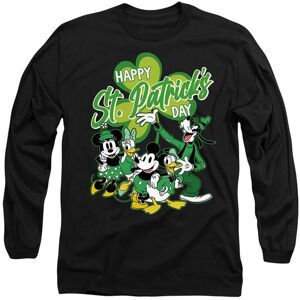 Disney Mickey Mouse Friends St Patrick's Day Minnie Goofy Donald Long Sleeve T-Shirt, Black Size: Large Black L Disney Mickey Mouse Friends St Patrick's Day Minnie Goofy Donald Long Sleeve T-Shirt, Black Size: Large Black L