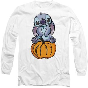 Disney Lilo Stitch Pumpkin Sketch Long Sleeve T-Shirt, White Size: Large White L Disney Lilo Stitch Pumpkin Sketch Long Sleeve T-Shirt, White Size: Large White L