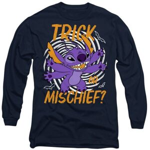 Disney Lilo Stitch Trick or Mischief Long Sleeve T-Shirt, Navy Size: Medium Navy M Disney Lilo Stitch Trick or Mischief Long Sleeve T-Shirt, Navy Size: Medium Navy M