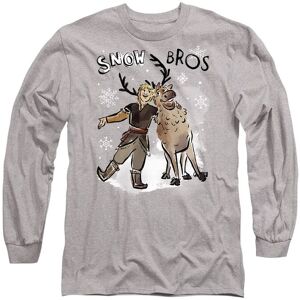 Disney Frozen Sven & Kristoff Snow Bros Long Sleeve T-Shirt, Athletic Heather in Light Grey Size: Large Light Grey L Disney Frozen Sven & Kristoff Snow Bros Long Sleeve T-Shirt, Athletic Heather in Light Grey Size: Large Light Grey L