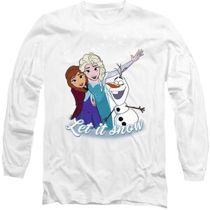 Disney Frozen Elsa Anna Olaf Let It Snow Long Sleeve T-Shirt, White Size: Large White L Disney Frozen Elsa Anna Olaf Let It Snow Long Sleeve T-Shirt, White Size: Large White L