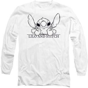 Disney Lilo Stitch Relax Sketch Long Sleeve T-Shirt, White Size: Small White S Disney Lilo Stitch Relax Sketch Long Sleeve T-Shirt, White Size: Small White S