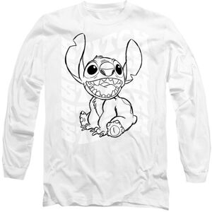 Disney Lilo Stitch Sketch Name Repeat Long Sleeve T-Shirt, White Size: XL White XL Disney Lilo Stitch Sketch Name Repeat Long Sleeve T-Shirt, White Size: XL White XL
