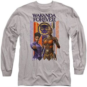Marvel Black Panther: Wakanda Forever Shuri Okoye Long Sleeve T-Shirt, Athletic Heather in Light Grey Size: Medium Light Grey M Marvel Black Panther: Wakanda Forever Shuri Okoye Long Sleeve T-Shirt, Athletic Heather in Light Grey Size: Medium Light Grey M