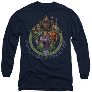 Marvel Black Panther: Wakanda Forever Shuri Okoye Nakia M'Baku Long Sleeve T-Shirt, Navy Size: Large Navy L Marvel Black Panther: Wakanda Forever Shuri Okoye Nakia M'Baku Long Sleeve T-Shirt, Navy Size: Large Navy L