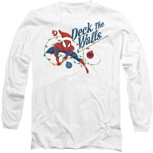 Marvel SpiderMan Deck the Walls Long Sleeve T-Shirt, White Size: XL White XL Marvel SpiderMan Deck the Walls Long Sleeve T-Shirt, White Size: XL White XL