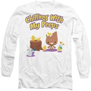 Marvel Guardians Of The Galaxy Groot Chilling With My Peeps Long Sleeve T-Shirt, White Size: 2XL White 2XL Marvel Guardians Of The Galaxy Groot Chilling With My Peeps Long Sleeve T-Shirt, White Size: 2XL White 2XL