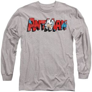 Marvel AntMan Retro Frame Logo Long Sleeve T-Shirt, Athletic Heather in Light Grey Size: XL Light Grey XL Marvel AntMan Retro Frame Logo Long Sleeve T-Shirt, Athletic Heather in Light Grey Size: XL Light Grey XL