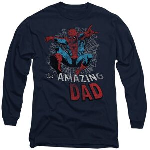Marvel SpiderMan Father's Day Spider Dad Long Sleeve T-Shirt, Navy Size: Large Navy L Marvel SpiderMan Father's Day Spider Dad Long Sleeve T-Shirt, Navy Size: Large Navy L