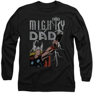 Marvel Thor Father's Day Mighty Dad Lightning Long Sleeve T-Shirt, Black Size: Medium Black M Marvel Thor Father's Day Mighty Dad Lightning Long Sleeve T-Shirt, Black Size: Medium Black M