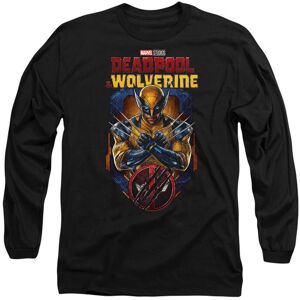 Marvel Deadpool Wolverine Wolverine Torn Frame Long Sleeve T-Shirt, Black Size: XL Black XL Marvel Deadpool Wolverine Wolverine Torn Frame Long Sleeve T-Shirt, Black Size: XL Black XL
