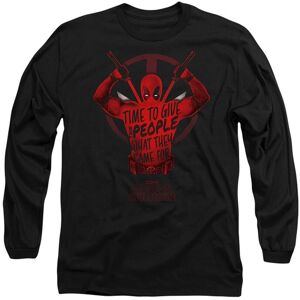 Marvel Deadpool Wolverine Give the People Deadpool Long Sleeve T-Shirt, Black Size: Small Black S Marvel Deadpool Wolverine Give the People Deadpool Long Sleeve T-Shirt, Black Size: Small Black S