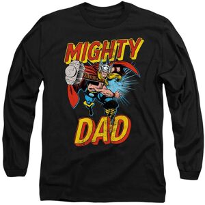 Marvel Thor Mighty Dad Long Sleeve T-Shirt, Black Size: Small Black S Marvel Thor Mighty Dad Long Sleeve T-Shirt, Black Size: Small Black S