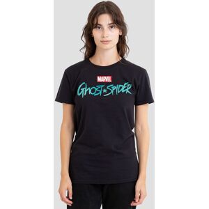Marvel Women's Spiderman Ghost Spider Classic Logo T-Shirt, Black Size: Small Black S Marvel Women's Spiderman Ghost Spider Classic Logo T-Shirt, Black Size: Small Black S