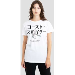 Marvel Women's Spiderman Ghost Spider Japanese Logo T-Shirt, White Size: XL White XL Marvel Women's Spiderman Ghost Spider Japanese Logo T-Shirt, White Size: XL White XL