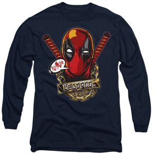 Marvel Deadpool Gangster Long Sleeve T-Shirt, Deep Navy Size: XL Navy XL Marvel Deadpool Gangster Long Sleeve T-Shirt, Deep Navy Size: XL Navy XL