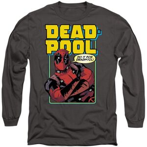 Marvel Deadpool - Do It For Deadpool Long Sleeve T-Shirt, Light Graphite in Light Grey Size: Large Light Grey L Marvel Deadpool - Do It For Deadpool Long Sleeve T-Shirt, Light Graphite in Light Grey Size: Large Light Grey L