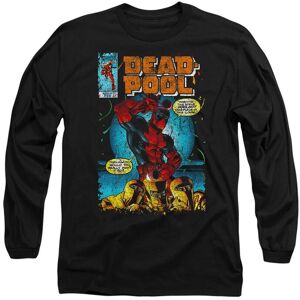 Marvel Deadpool Comic Cover Long Sleeve T-Shirt, Black Size: Large Black L Marvel Deadpool Comic Cover Long Sleeve T-Shirt, Black Size: Large Black L