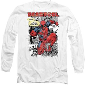 Marvel Deadpool Comic Panels Long Sleeve T-Shirt, White Size: Medium White M Marvel Deadpool Comic Panels Long Sleeve T-Shirt, White Size: Medium White M