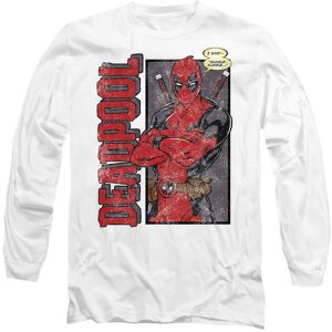 Marvel Deadpool I Said Mumble Long Sleeve T-Shirt, White Size: Large White L Marvel Deadpool I Said Mumble Long Sleeve T-Shirt, White Size: Large White L