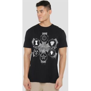Marvel Thunderbolts Asterisk Hero Icons T-Shirt, Black Size: 2XL Black 2XL Marvel Thunderbolts Asterisk Hero Icons T-Shirt, Black Size: 2XL Black 2XL