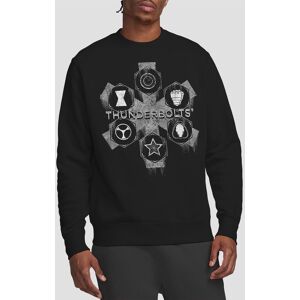 Marvel Thunderbolts Asterisk Hero Icons Sweatshirt, Black Size: Large Black L Marvel Thunderbolts Asterisk Hero Icons Sweatshirt, Black Size: Large Black L