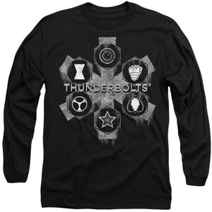 Marvel Thunderbolts Asterisk Hero Icons Long Sleeve T-Shirt, Black Size: Medium Black M Marvel Thunderbolts Asterisk Hero Icons Long Sleeve T-Shirt, Black Size: Medium Black M