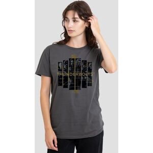 Marvel Women's Thunderbolts Team Asterisk T-Shirt, Charcoal Size: Large Charcoal L Marvel Women's Thunderbolts Team Asterisk T-Shirt, Charcoal Size: Large Charcoal L