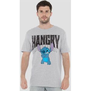 Disney Lilo & Stitch Hangry T-Shirt, Athletic Heather in Light Grey Size: Large Light Grey L Disney Lilo & Stitch Hangry T-Shirt, Athletic Heather in Light Grey Size: Large Light Grey L