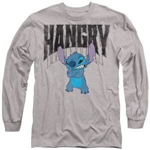 Disney Lilo & Stitch Hangry Long Sleeve T-Shirt, Athletic Heather in Light Grey Size: Small Light Grey S Disney Lilo & Stitch Hangry Long Sleeve T-Shirt, Athletic Heather in Light Grey Size: Small Light Grey S