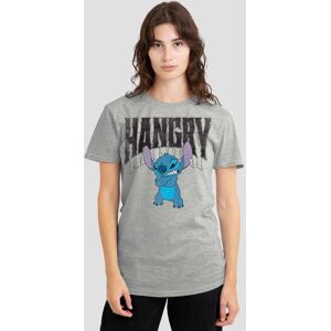 Disney Women's Lilo & Stitch Hangry T-Shirt, Athletic Heather in Light Grey Size: Medium Light Grey M Disney Women's Lilo & Stitch Hangry T-Shirt, Athletic Heather in Light Grey Size: Medium Light Grey M