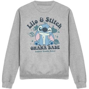 Disney Lilo & Stitch Ohana Babe Adults Crew Sweatshirt, Heather Grey Size: Small Grey S Disney Lilo & Stitch Ohana Babe Adults Crew Sweatshirt, Heather Grey Size: Small Grey S