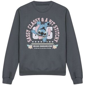 Disney Lilo & Stitch Chaos Coordinator Adult Crew Sweatshirt, Charcoal Size: Small Charcoal S Disney Lilo & Stitch Chaos Coordinator Adult Crew Sweatshirt, Charcoal Size: Small Charcoal S
