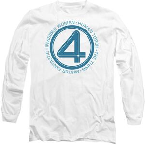 Marvel Fantastic Four Superhero Team Long Sleeve T-Shirt, White Size: Large White L Marvel Fantastic Four Superhero Team Long Sleeve T-Shirt, White Size: Large White L