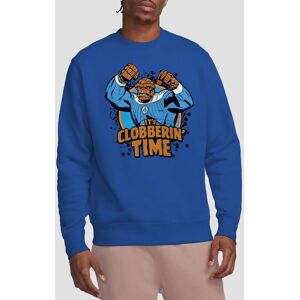 Marvel Fantastic Four Thing Clobberin' Time Sweatshirt, Royal Blue Size: Small Blue S Marvel Fantastic Four Thing Clobberin' Time Sweatshirt, Royal Blue Size: Small Blue S