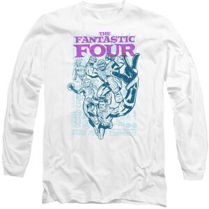 Marvel Fantastic Four Lineart Heroic First Family Long Sleeve T-Shirt, White Size: Medium White M Marvel Fantastic Four Lineart Heroic First Family Long Sleeve T-Shirt, White Size: Medium White M