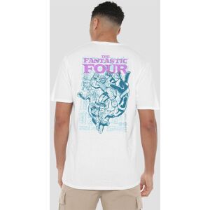 Marvel Fantastic Four Lineart Heroic First Family (Back Print) T-Shirt, White Size: 2XL White 2XL Marvel Fantastic Four Lineart Heroic First Family (Back Print) T-Shirt, White Size: 2XL White 2XL