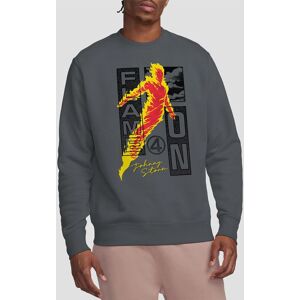 Marvel Fantastic Four Flame On Johnny Storm Trend Sweatshirt, Light Graphite in Grey Size: XL Grey XL Marvel Fantastic Four Flame On Johnny Storm Trend Sweatshirt, Light Graphite in Grey Size: XL Grey XL