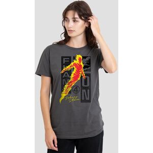 Marvel Women's Fantastic Four Flame On Johnny Storm Trend T-Shirt, Light Graphite in Grey Size: Medium Grey M Marvel Women's Fantastic Four Flame On Johnny Storm Trend T-Shirt, Light Graphite in Grey Size: Medium Grey M