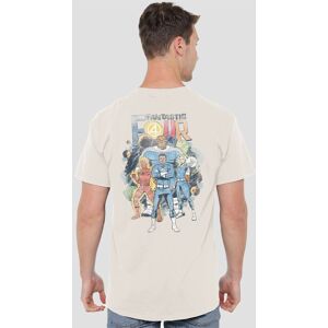Marvel Fantastic Four Cosmic First Family (Back Print) T-Shirt, Natural in Beige Size: Large Beige L Marvel Fantastic Four Cosmic First Family (Back Print) T-Shirt, Natural in Beige Size: Large Beige L