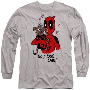 Marvel Deadpool & Wolverine Deadpool Dogpool No.1 Dog Dad T-Shirt, Heather Grey Size: Large Grey L Marvel Deadpool & Wolverine Deadpool Dogpool No.1 Dog Dad T-Shirt, Heather Grey Size: Large Grey L